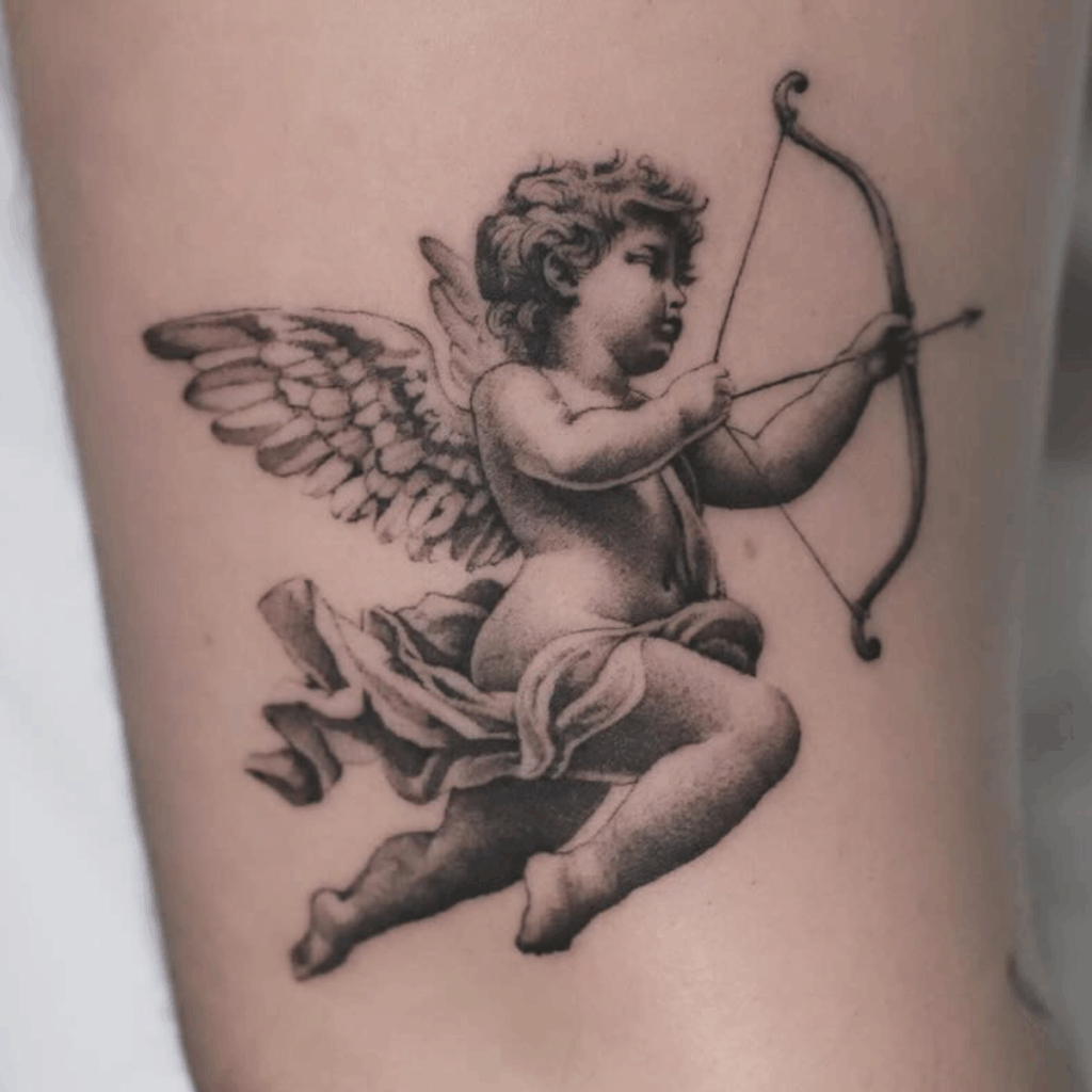 lover girl cupid tattoo