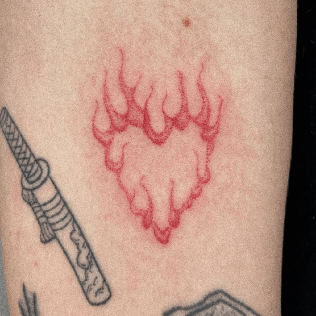 Flaming Heart Tattoo Tattoo Lover Girl