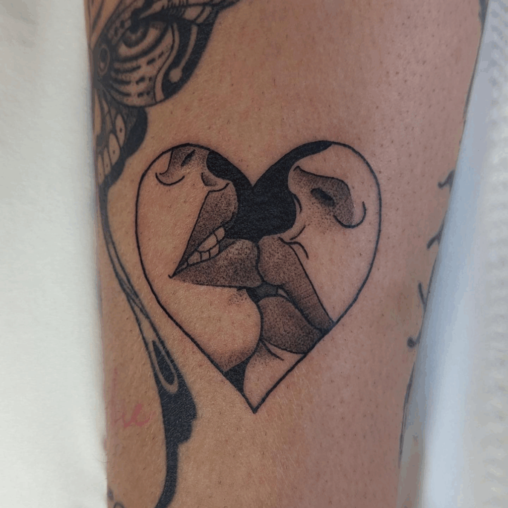 lover girl kiss tattoo